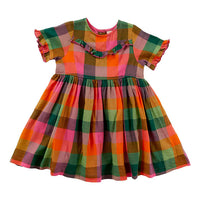 Pink Chicken Multi Squares Amelia Dress