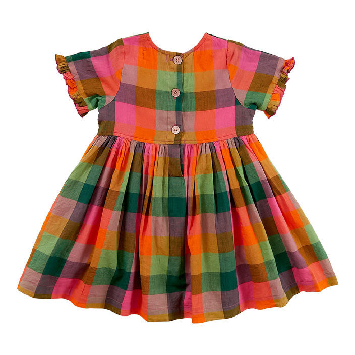 Pink Chicken Multi Squares Amelia Dress