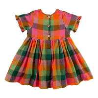 Pink Chicken Multi Squares Amelia Dress