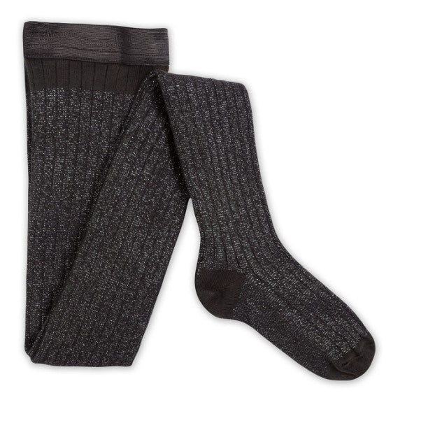 Collegien Amelie - Glitter Ribbed Tights - Stone