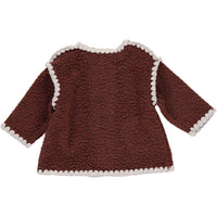 Bebe Organic Pecan Crochet Astrid Baby Coat
