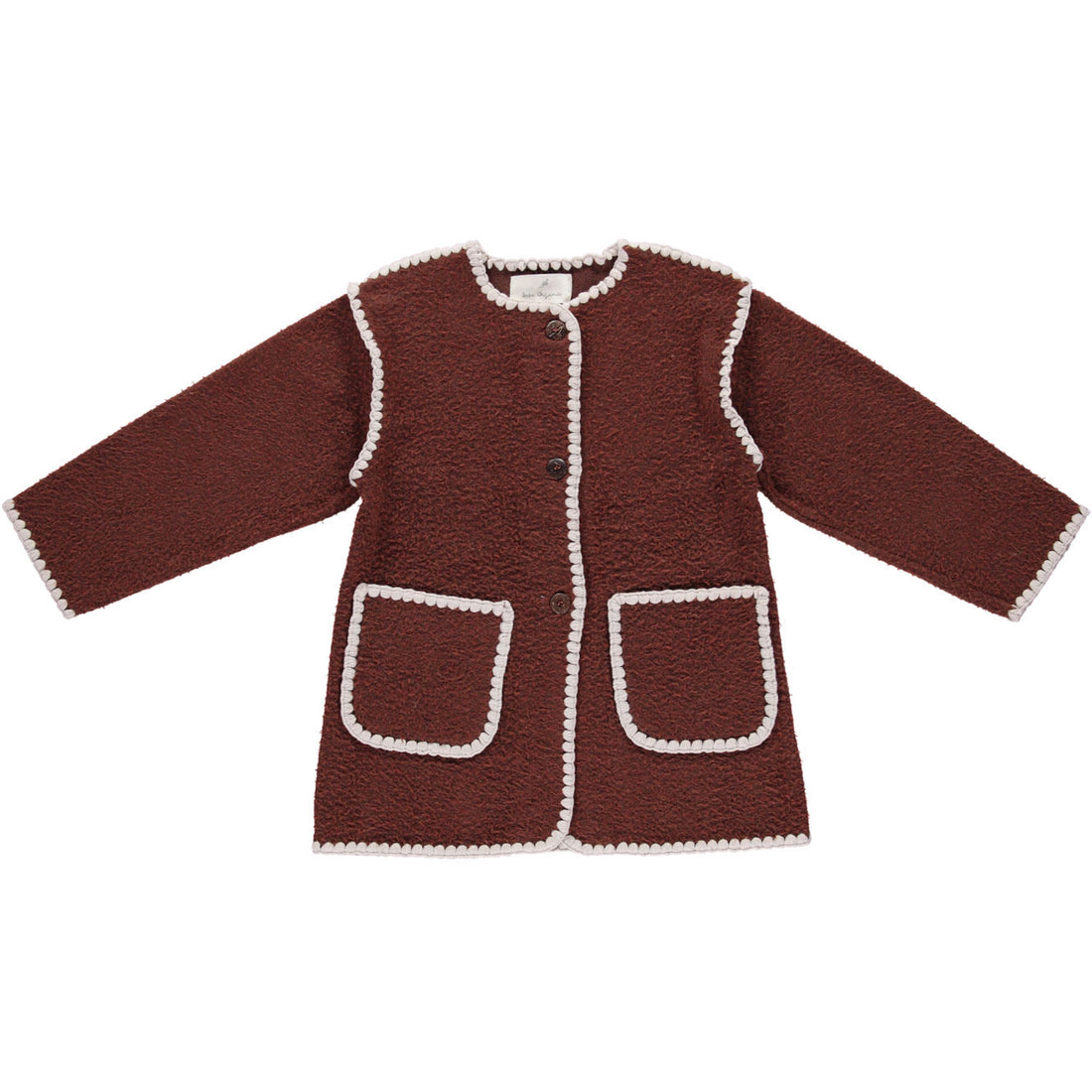 Bebe Organic Pecan Crochet Astrid Coat