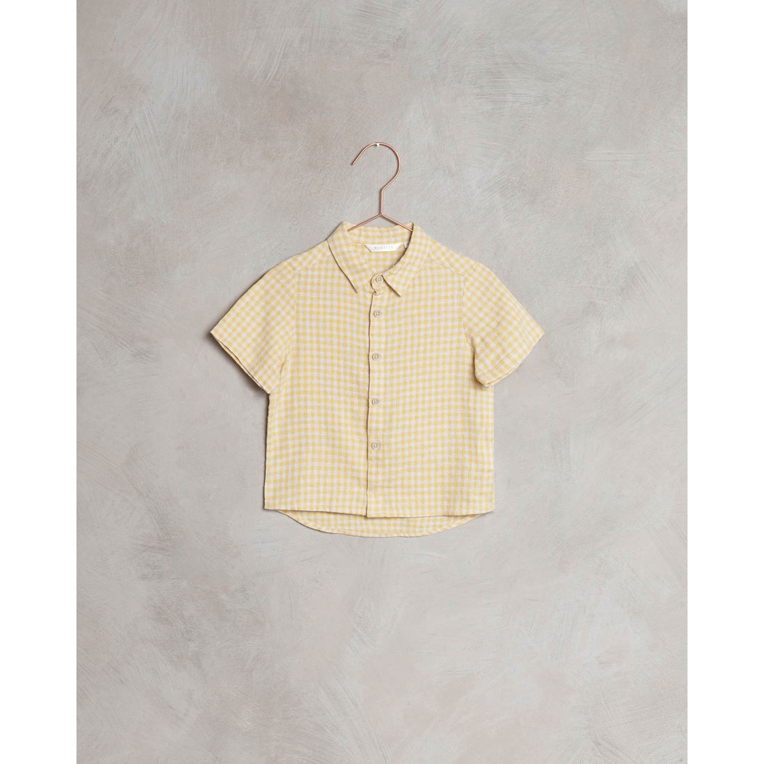 Noralee Lemon-Gingham Atlas Shirt | Lemon Gingham