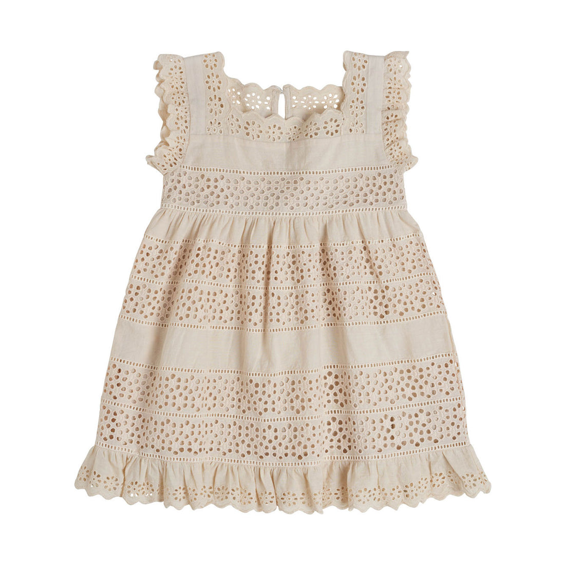 Little Cotton Clothes Oat Broderie Anglaise Avery Dress