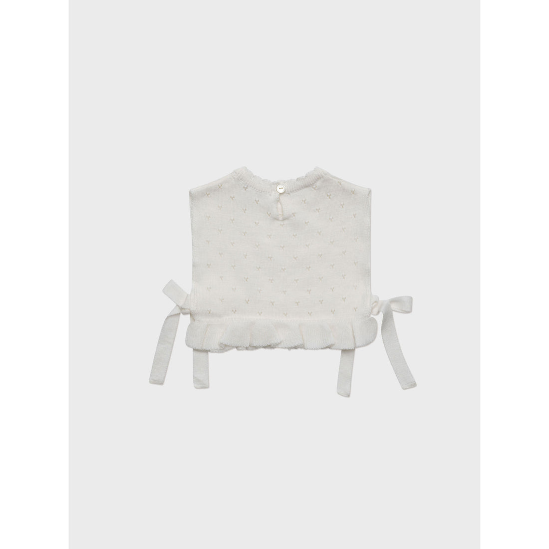 Louisiella Baby Davian Knit Vest-  Vanilla White