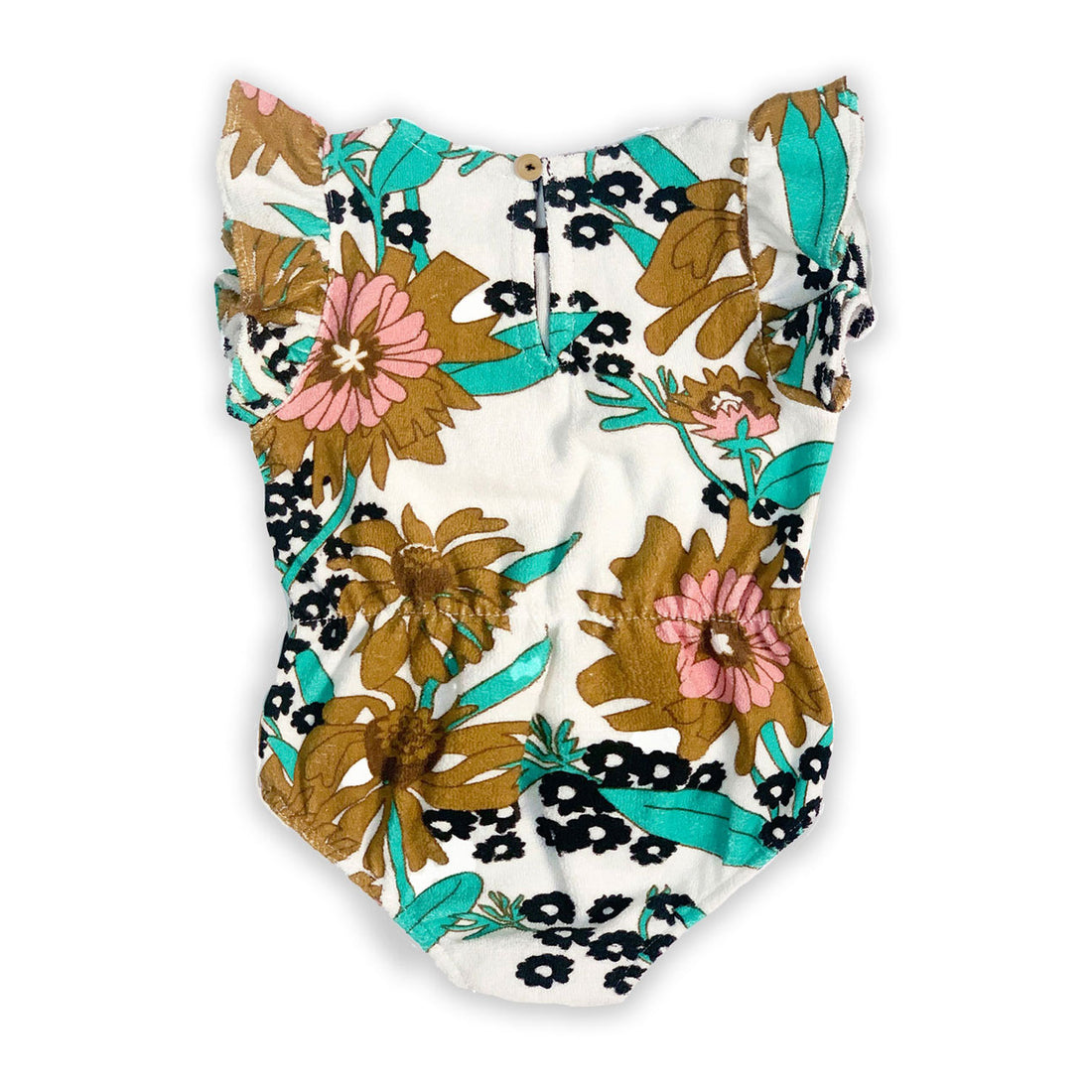 Little Creative Factory Flower Print Hawaii Terry Overalls