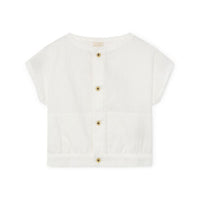 Little Creative Factory White Baby Crushed Cotton Shirt