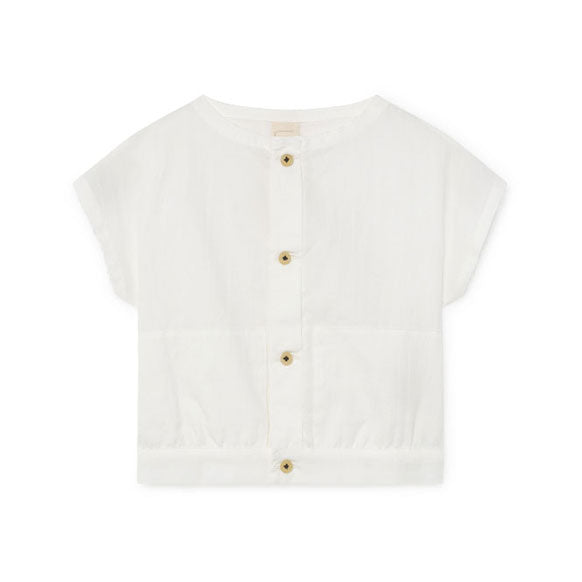 Little Creative Factory White Baby Crushed Cotton Shirt