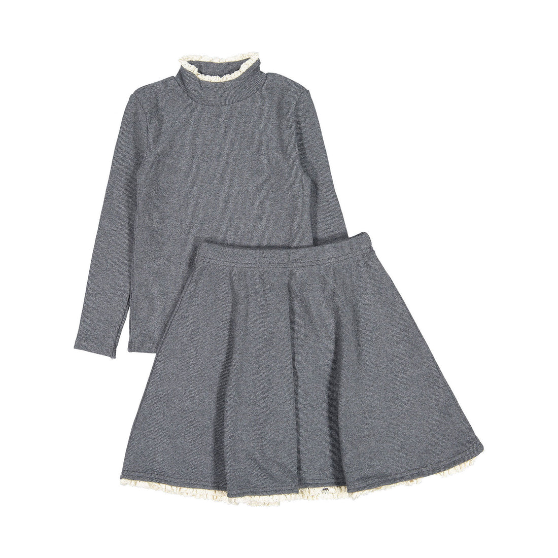 Olivia Charcoal Grey Skirt Set