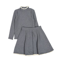 Olivia Charcoal Grey Skirt Set