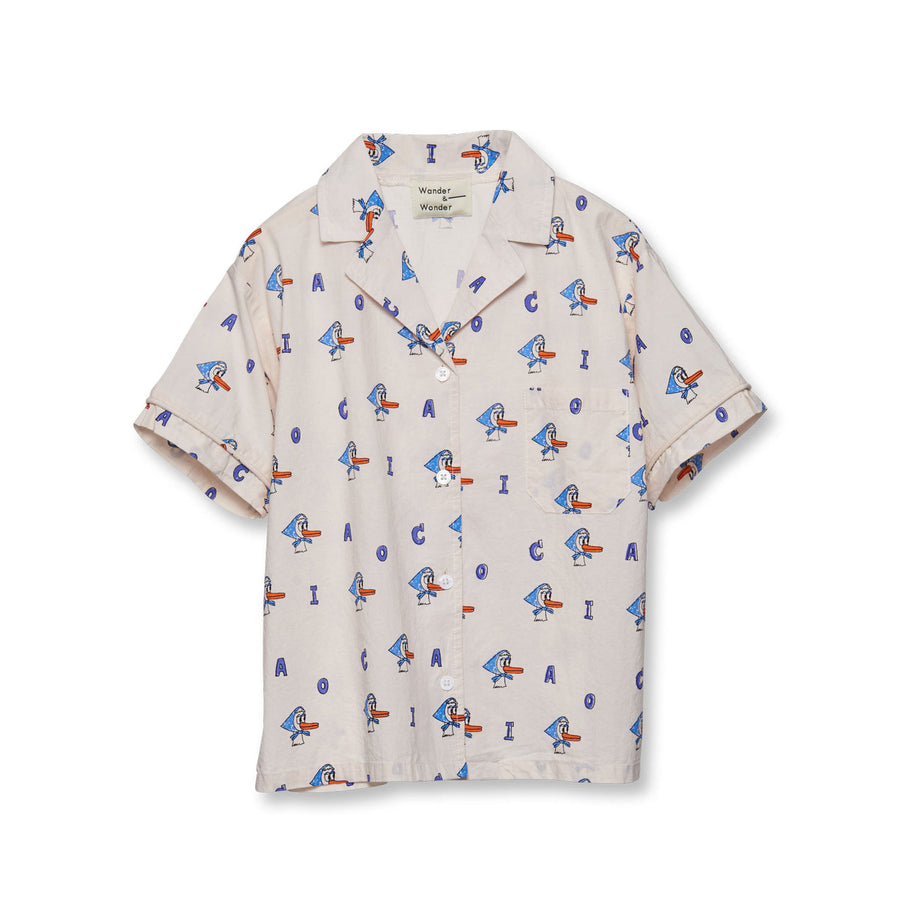 Wander and Wonder Cream Duck Boxy Shirt