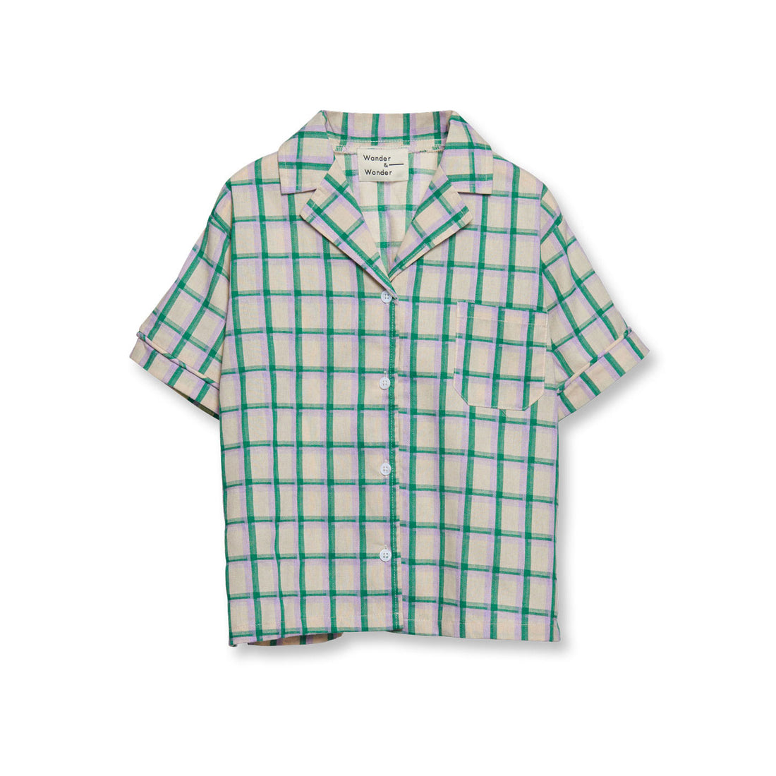 Wander and Wonder Green Plaid Boxy Shirt