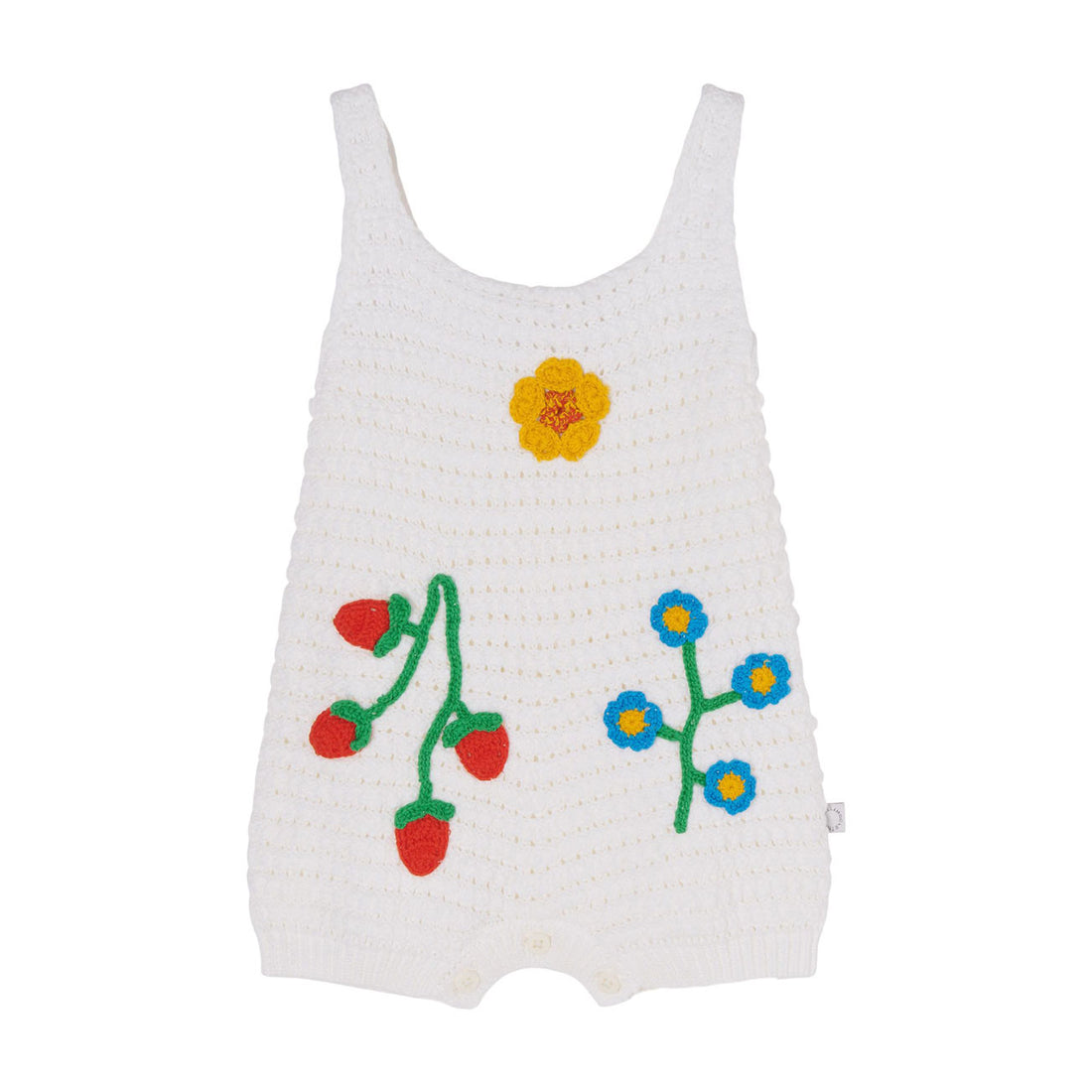 Stella McCartney Flower Embroidered Crochet Romper