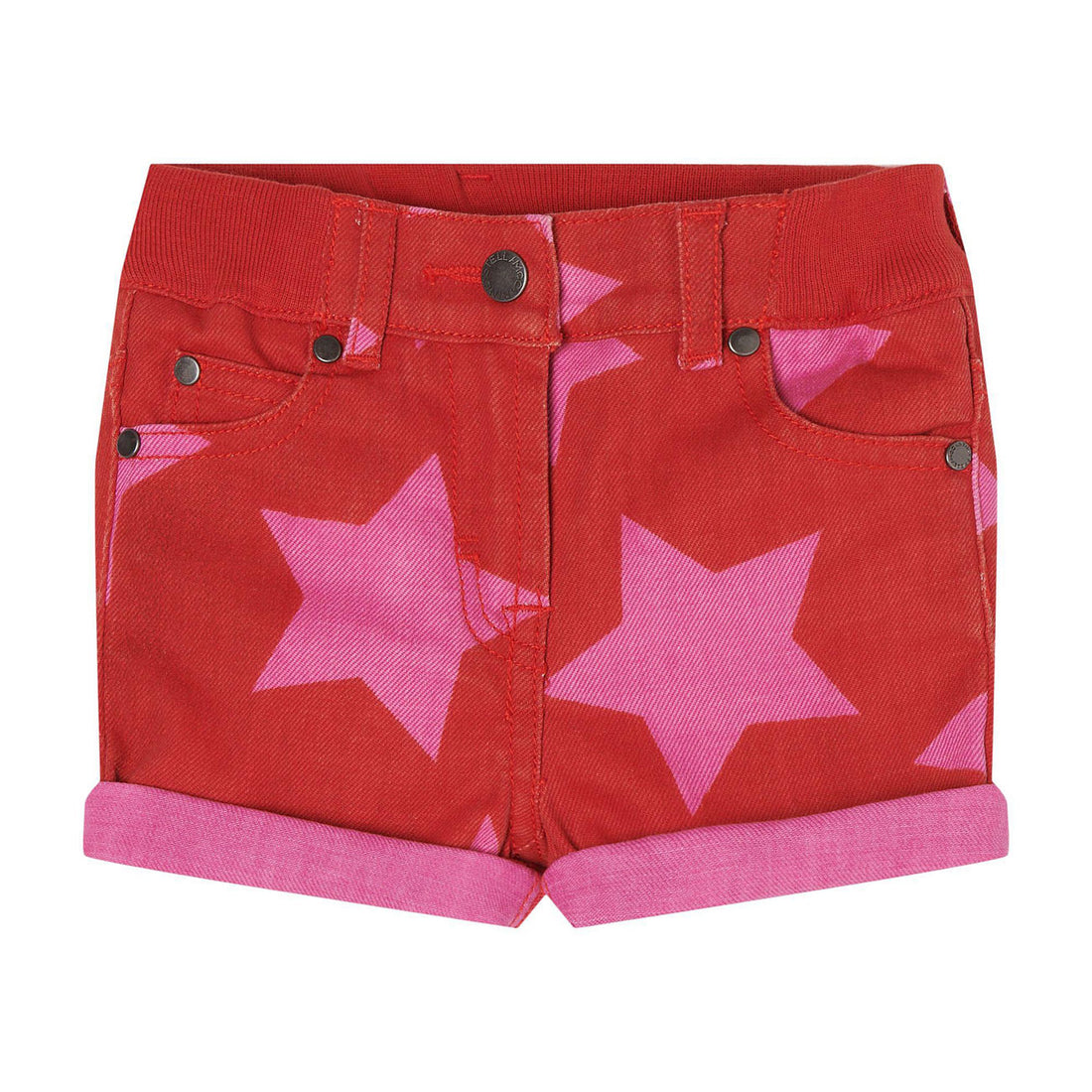 Stella McCartney Red Stars Denim Baby Shorts