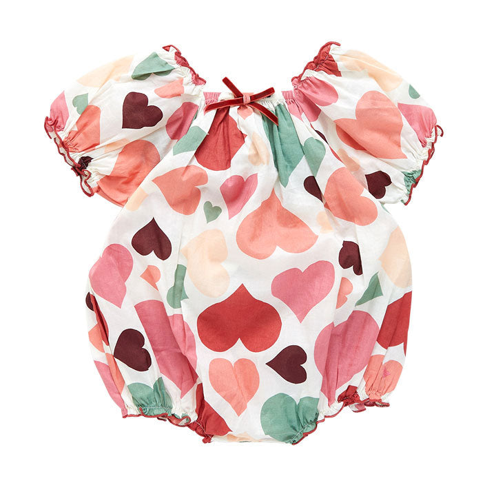 Pink Chicken Baby Lexi Bubble - Vintage Hearts