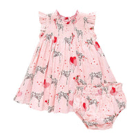 Pink Chicken Baby Stevie Dress Set - I Heart Dalmations