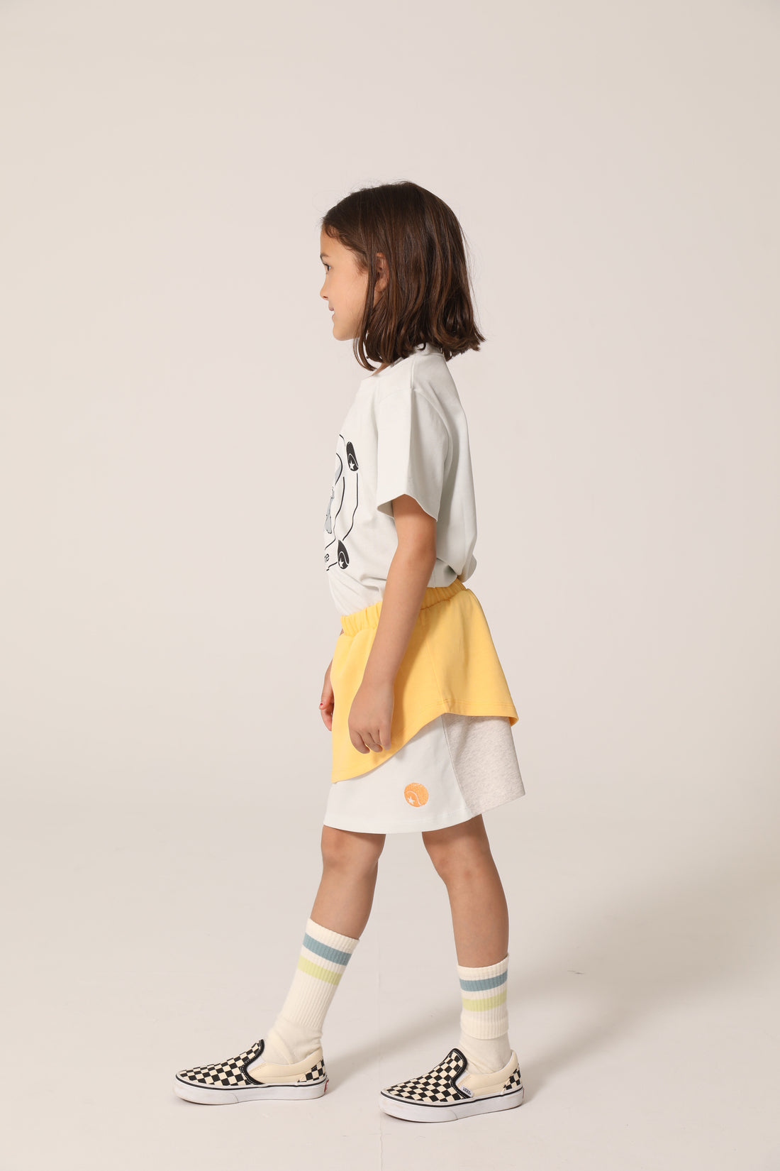 raquette Azure Blue Baseline Pastel Tricolor Jersey Tennis Skirt