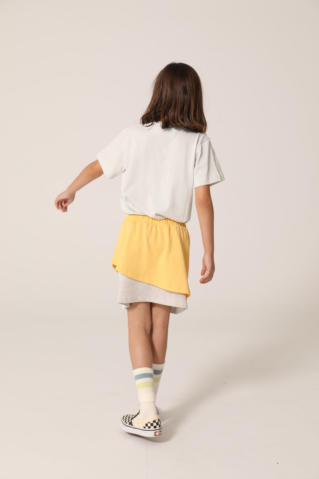 raquette Azure Blue Baseline Pastel Tricolor Jersey Tennis Skirt