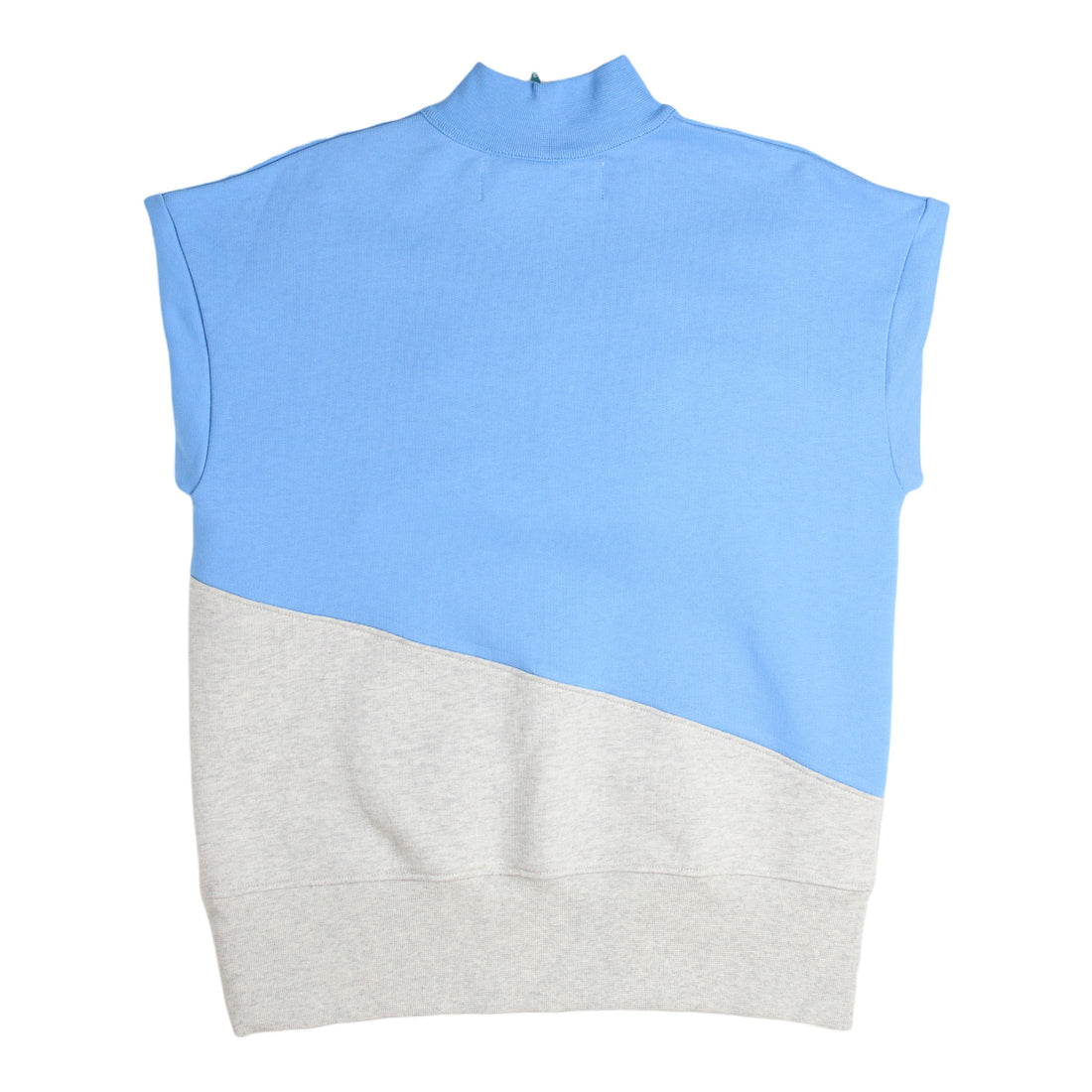 raquette Azure Blue Baseline Blocked Zip Sweater