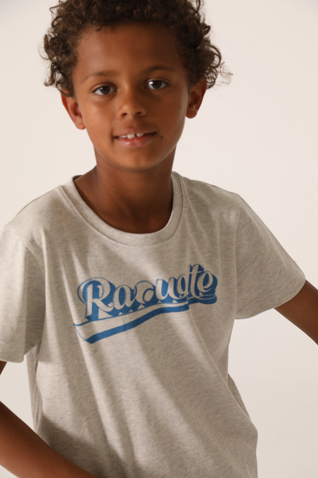 raquette Light Grey Heather Raquette Summer Tennis Logo Tee