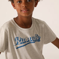 raquette Light Grey Heather Raquette Summer Tennis Logo Tee