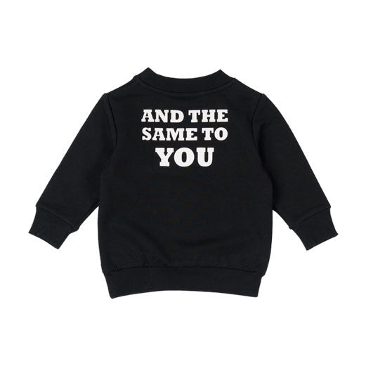 Rock Your Baby Black And The Same To You Baby Sweatshirt