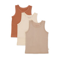 Konges Slojd  Tan/Champagne/Beige Cue 3 Pack Tanks
