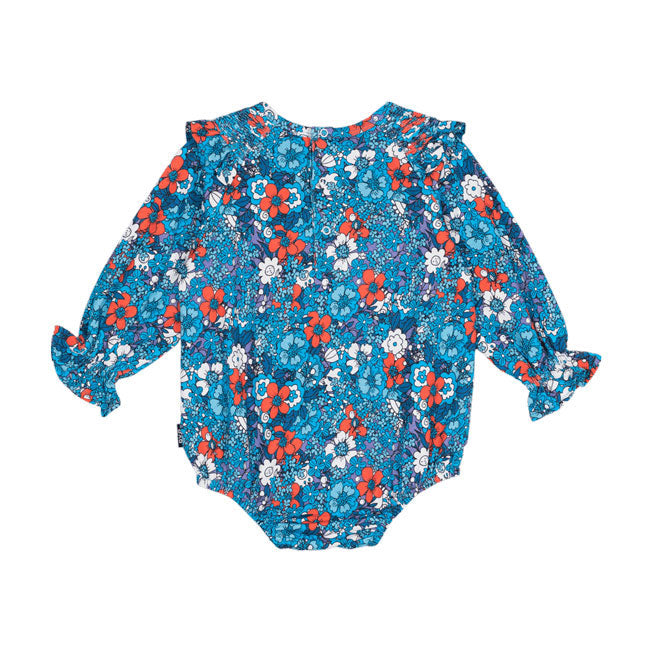 Rock Your Baby Blue Ditsy Floral Romper