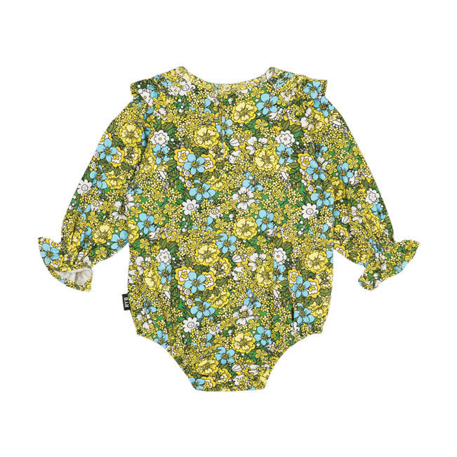 Rock Your Baby Yellow Ditsy Floral Romper
