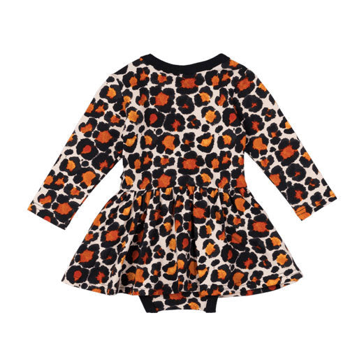 Rock Your Baby Multi Leopard Baby Waisted Dress