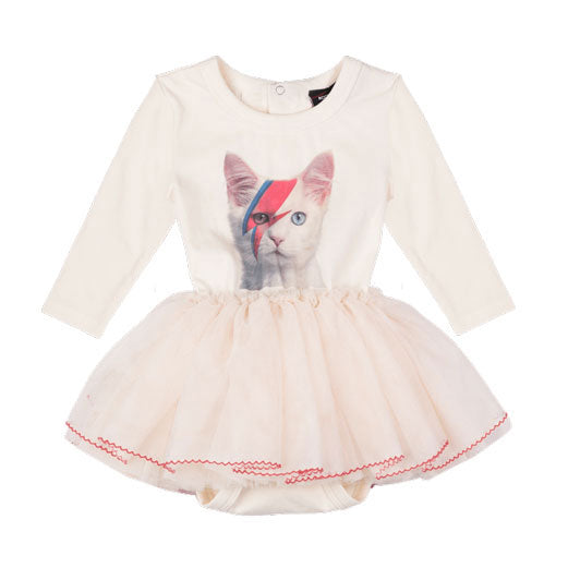 Rock Your Baby Cream Meowie Baby Circus Baby Dress