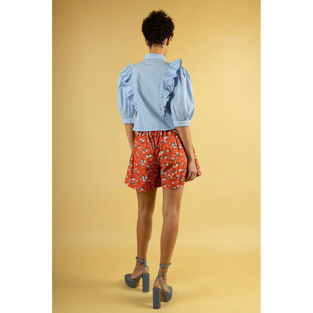 Batsheva Blue Stripe Moon Blouse