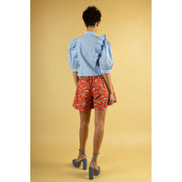 Batsheva Blue Stripe Moon Blouse