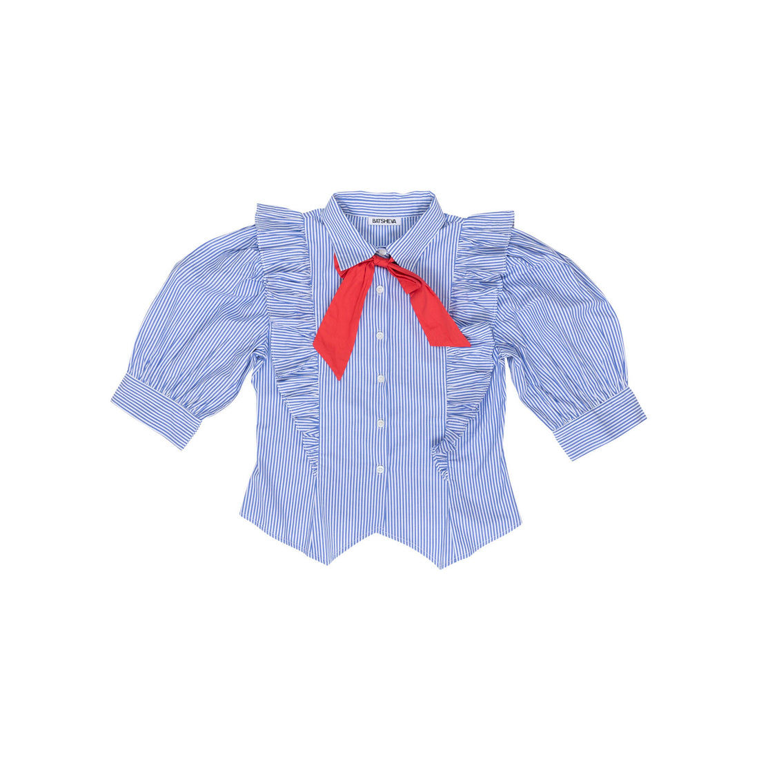 Batsheva Blue Stripe Moon Blouse