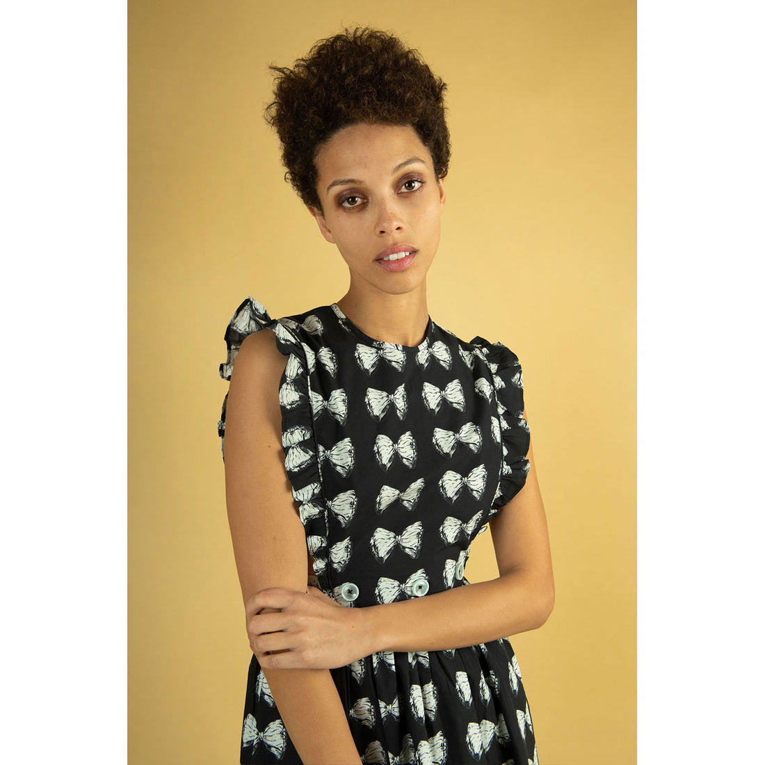 Batsheva Antique Bow Apron Dress