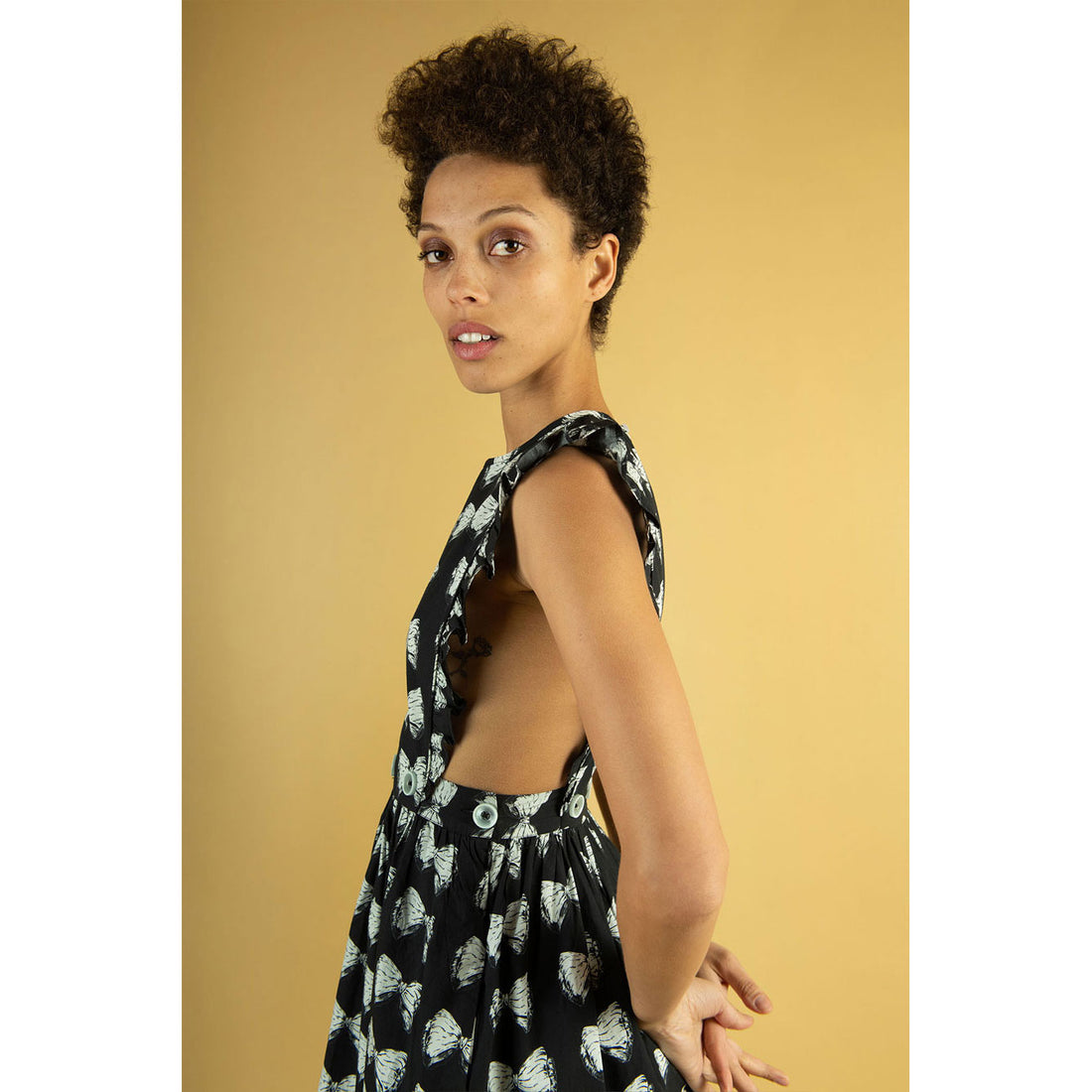 Batsheva Antique Bow Apron Dress