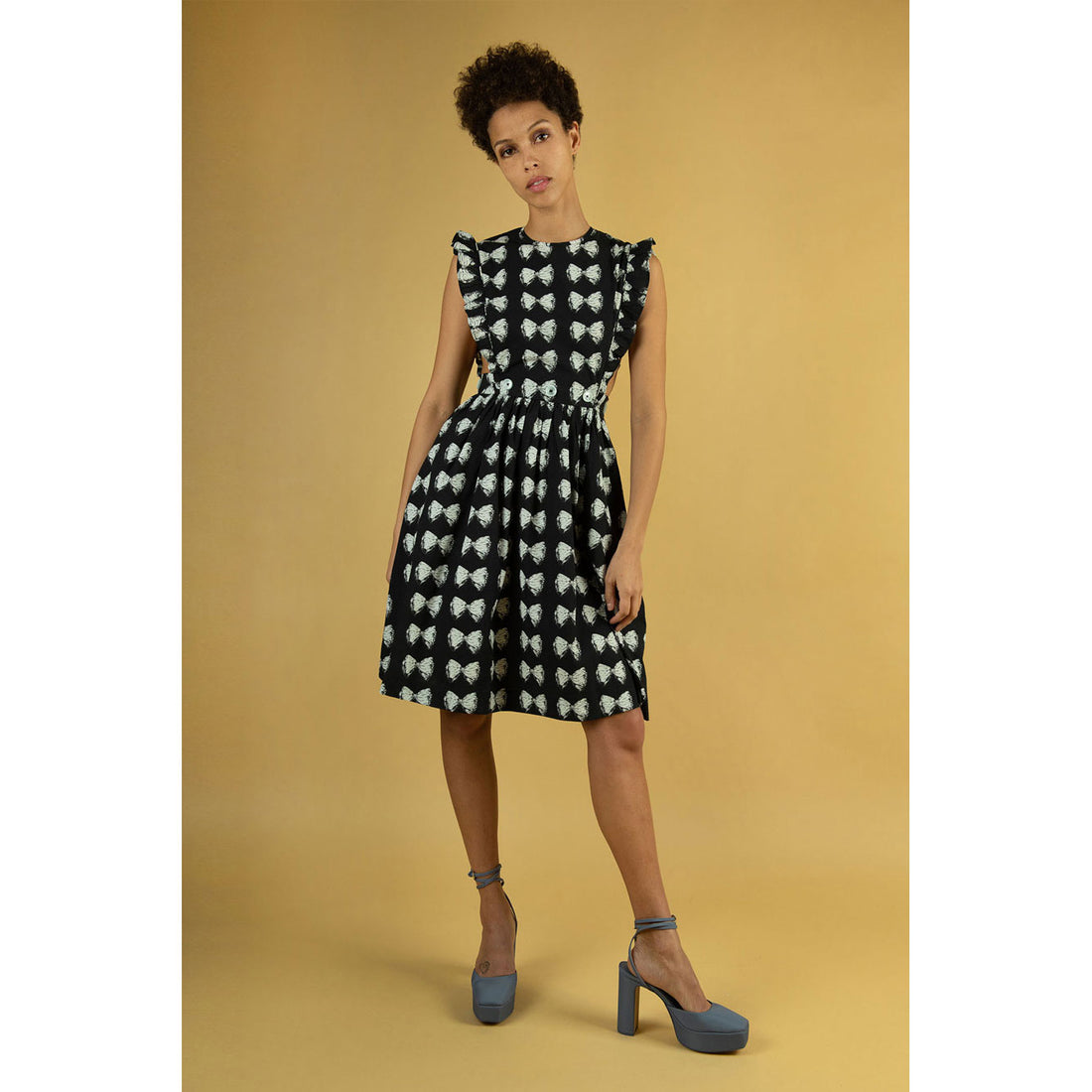 Batsheva Antique Bow Apron Dress