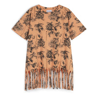 Wolf and Rita Flowers Peach Bianca Tee