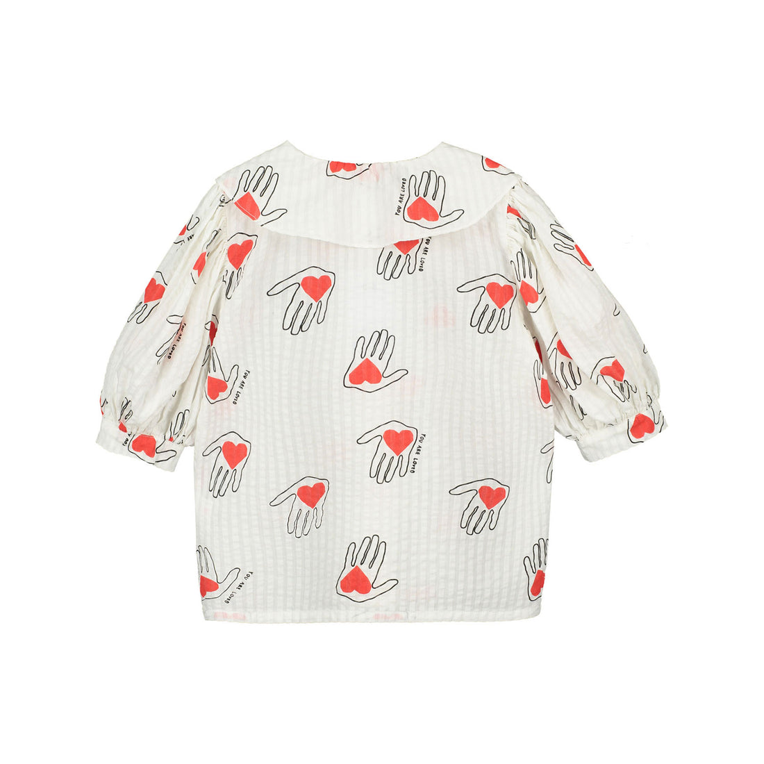 Beau Loves Natural Hold My Heart Allover Piper Blouse