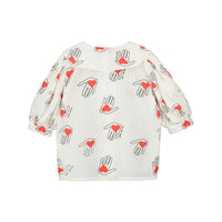 Beau Loves Natural Hold My Heart Allover Piper Blouse