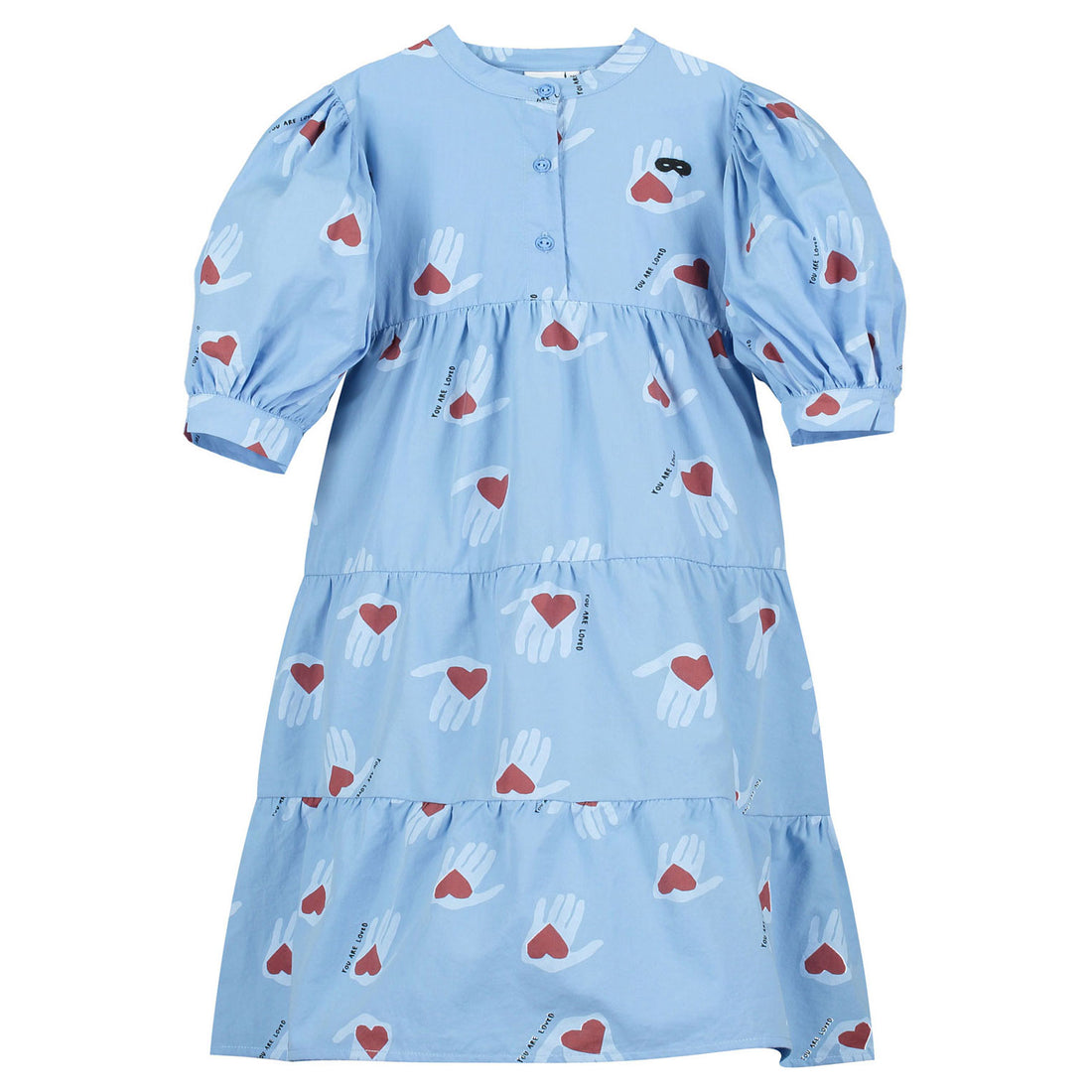 Beau Loves Blue Hold My Heart Print Dress