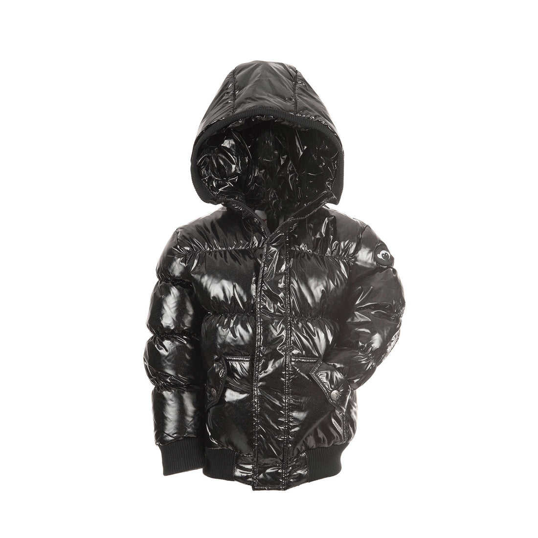 Appaman Black Glitter Puffy Coat