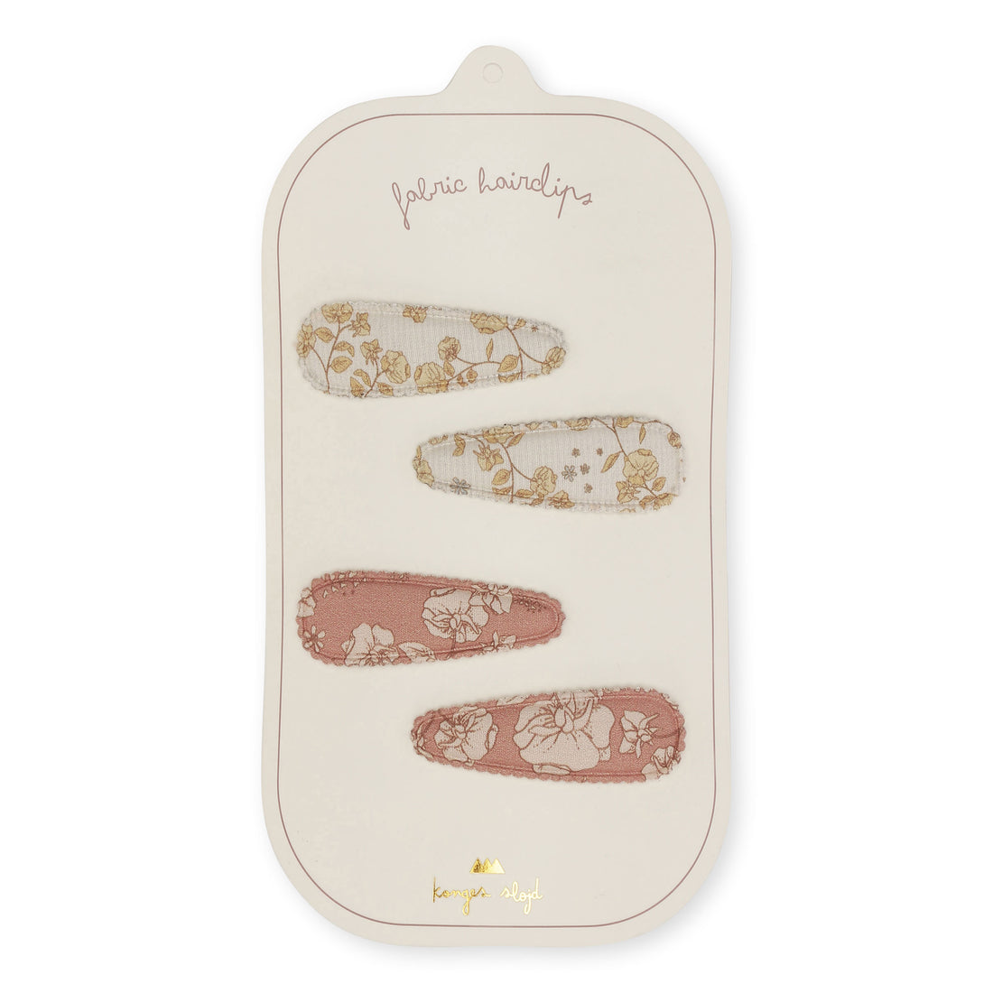 Konges Slojd Petit Soleil/Blossom Rouge 4 Pack Fabric Hair Clip