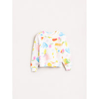 Bellerose White Multi Spots Printed Fade Sweatshirt
