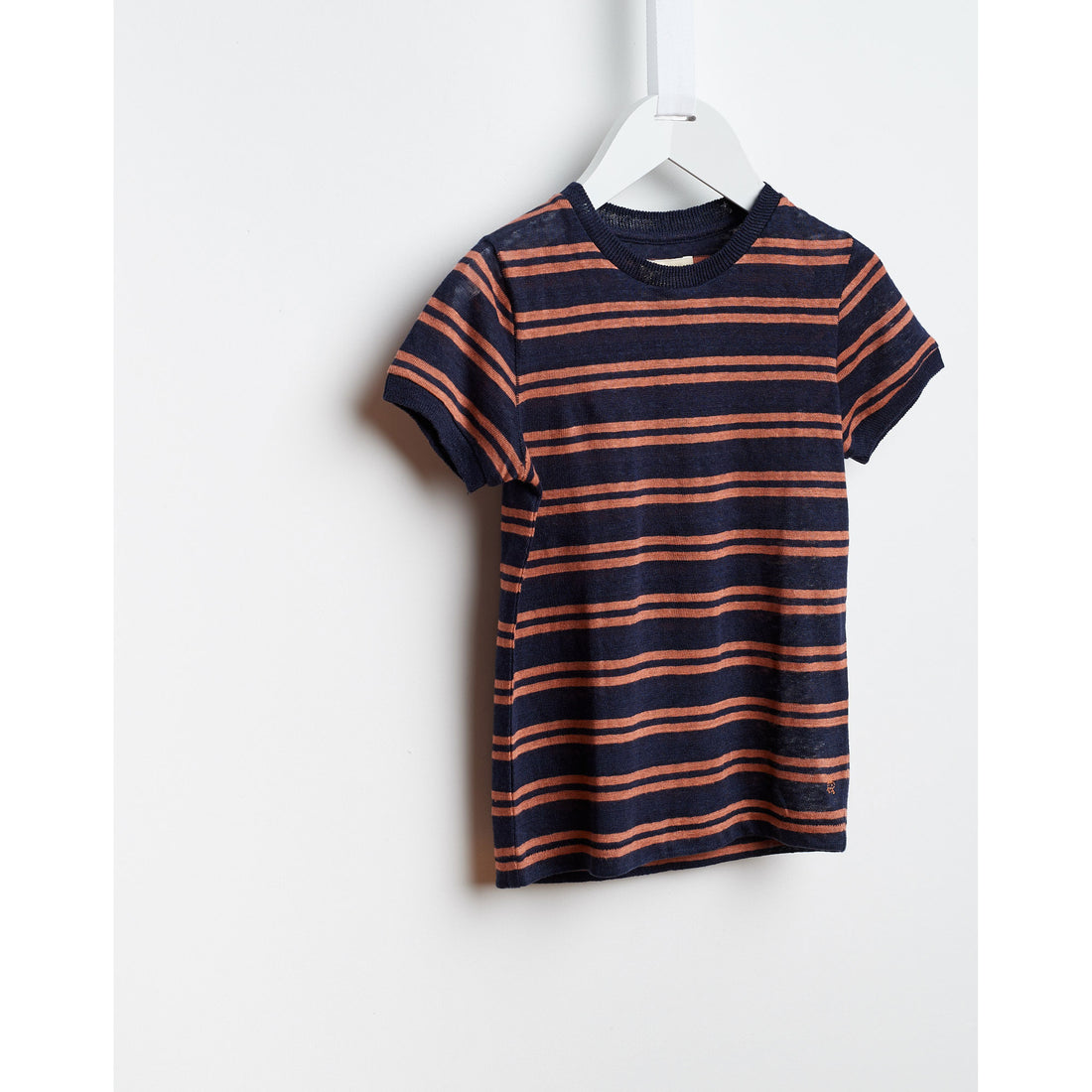 Bellerose Orange Stripe Linen Tee
