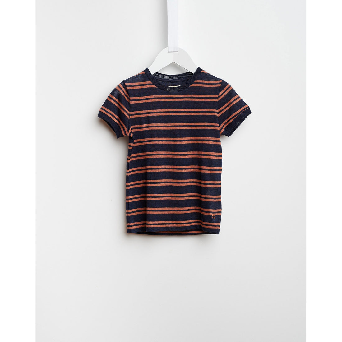 Bellerose Orange Stripe Linen Tee