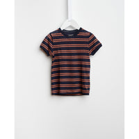 Bellerose Orange Stripe Linen Tee