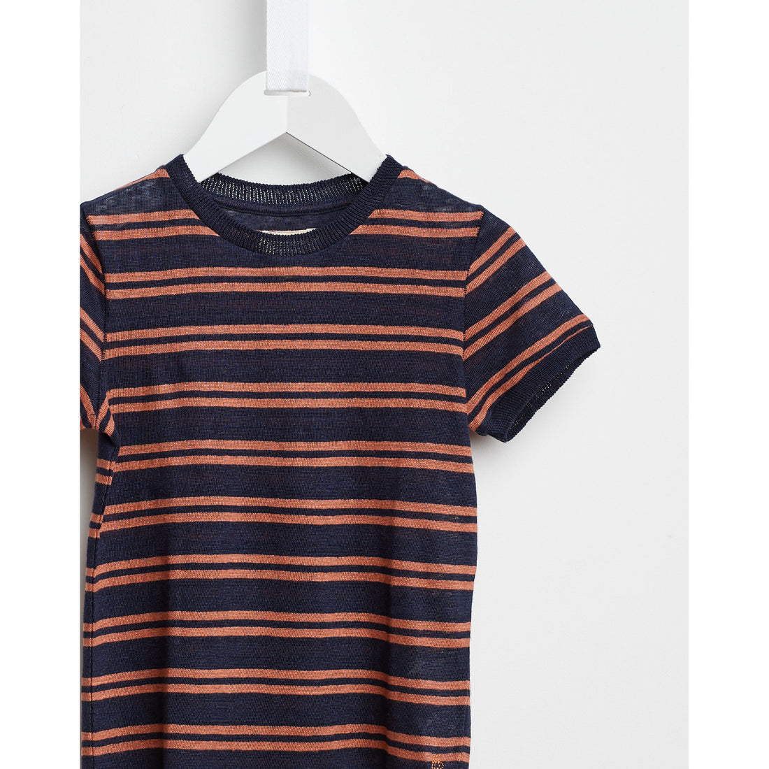 Bellerose Orange Stripe Linen Tee
