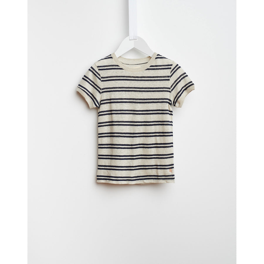 Bellerose Beige Stripe Linen Tee