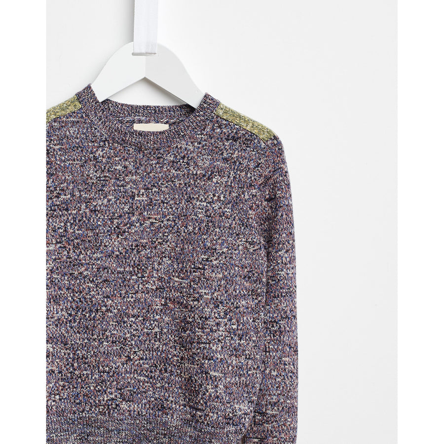 Bellerose Blue Pixel Melange Sweater